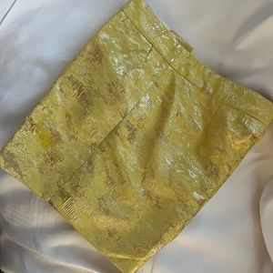 Anthropologie yellow and gold dressy shorts